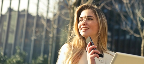 Zzp'er met smartphone